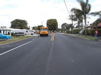 The Highway and Bridge Maintenance Division resurfaces asphalt roads.
