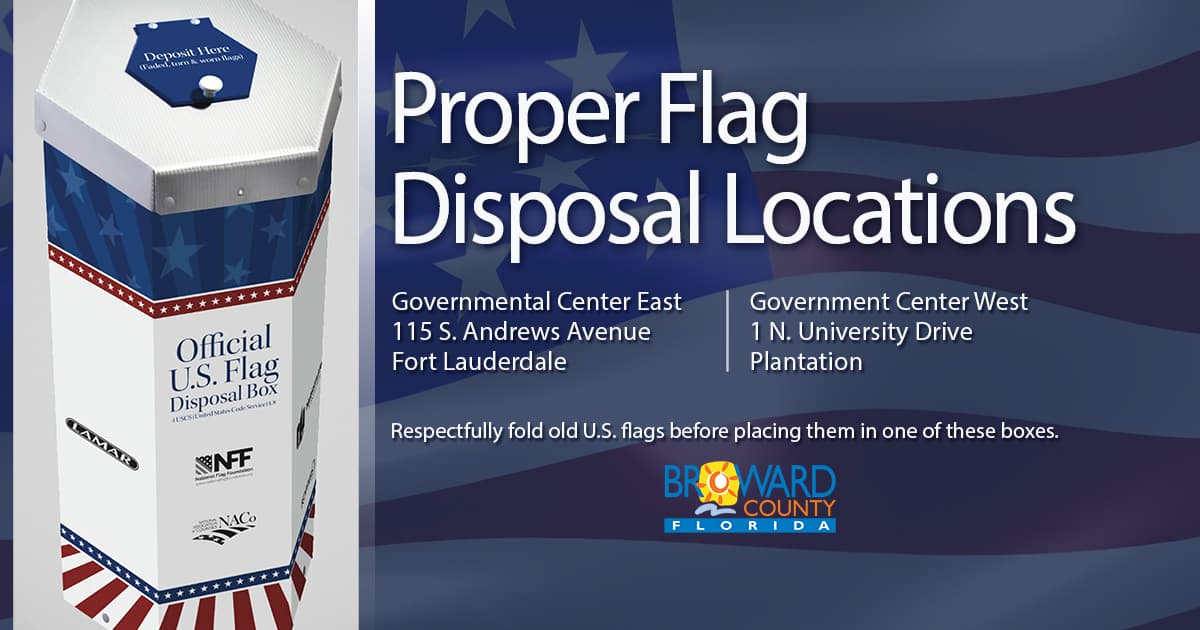 Proper flag disposal locations