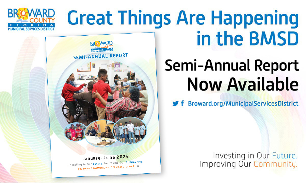 Semi Annual Report with pictures of residents in the community.