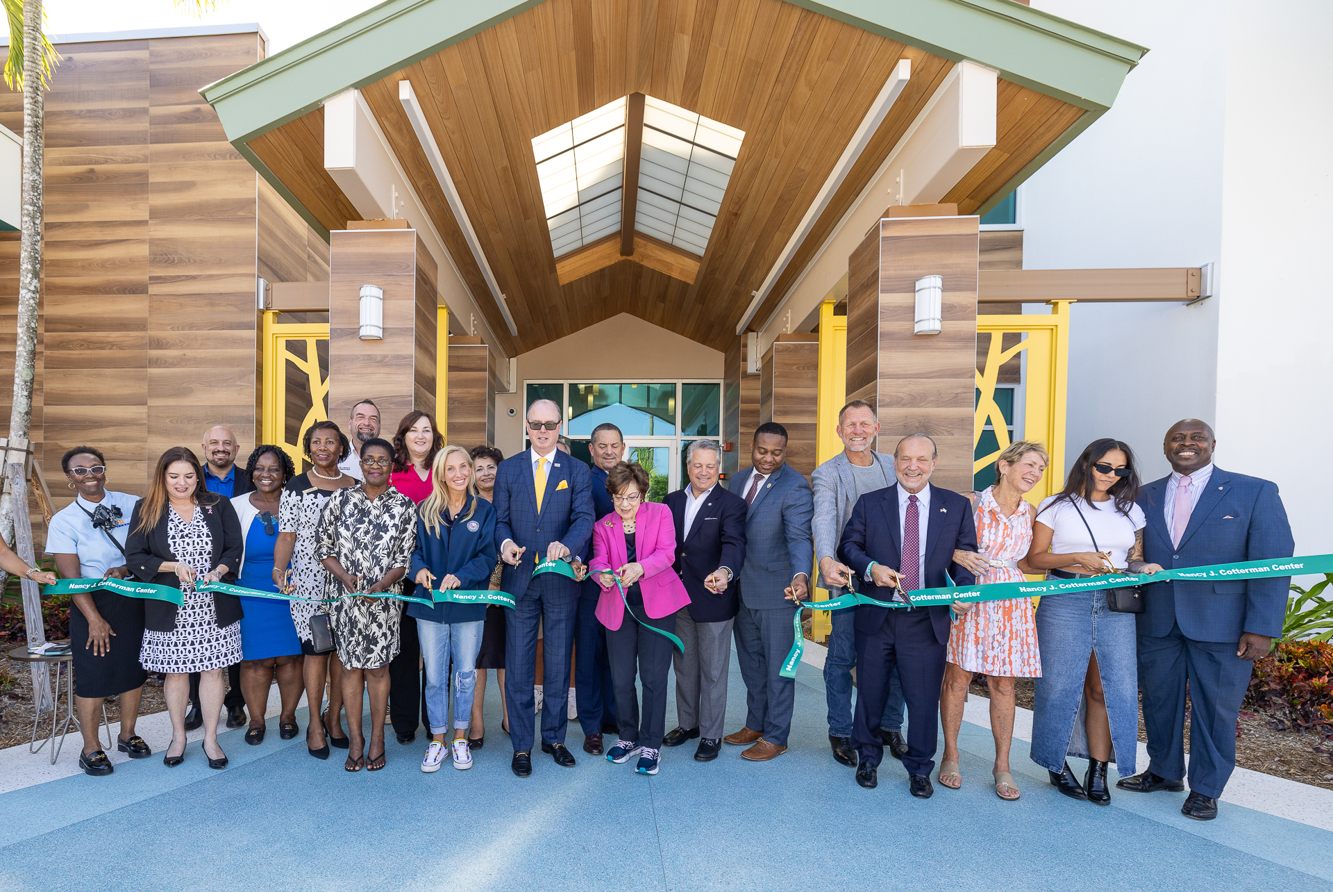 Ribbon cutting ceremony  at Nancy J Cotterman Center